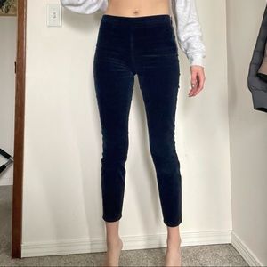 ‼️SOLD‼️ Jewel tone Velvet cigarette pants with side zip